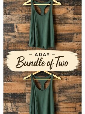 ADAY Dream Harder Tank Bundle Small Green | 2-Pack Performance EUC